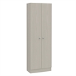 Home Square 2 Piece Wood Multi Storage Two-Door Pantry Cabinet Set in Off White