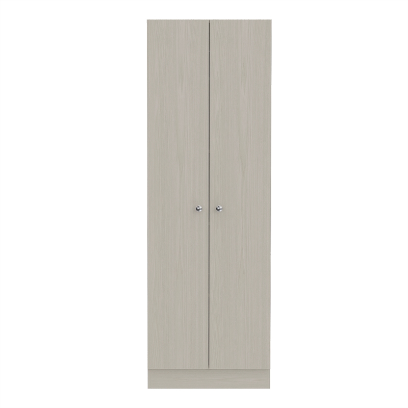 Home Square 2 Piece Wood Multi Storage Two-Door Pantry Cabinet Set in Off White