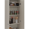 Home Square 2 Piece Wood Multi Storage Two-Door Pantry Cabinet Set in Off White
