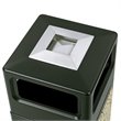 Home Square 2 Piece Outdoor Panel Side Opening Trash Can Set in Black