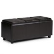 Home Square 2 Piece Faux Leather Storage Bench Set in Tanners Brown