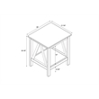Home Square 2 Piece Wood End Table Set in Brown