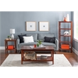 Home Square 2 Piece Wood End Table Set in Brown
