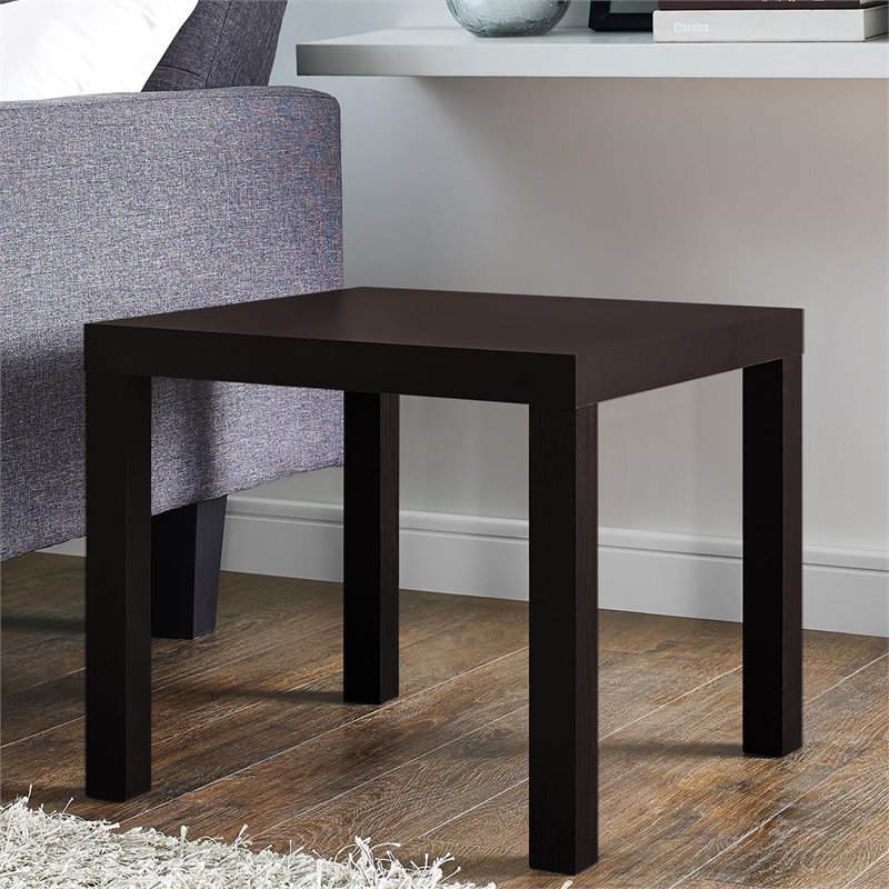 Home Square 2 Piece Hollow-core End Table Set in Espresso
