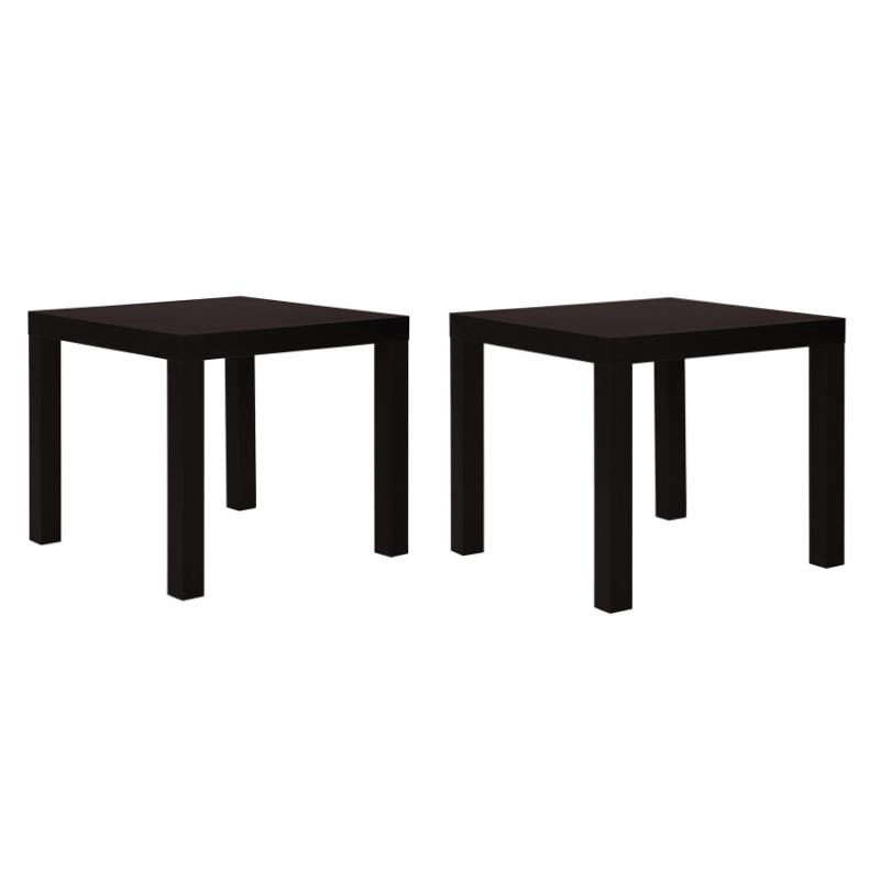 Home Square 2 Piece Hollow-core End Table Set in Espresso