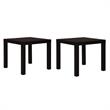 Home Square 2 Piece Hollow-core End Table Set in Espresso