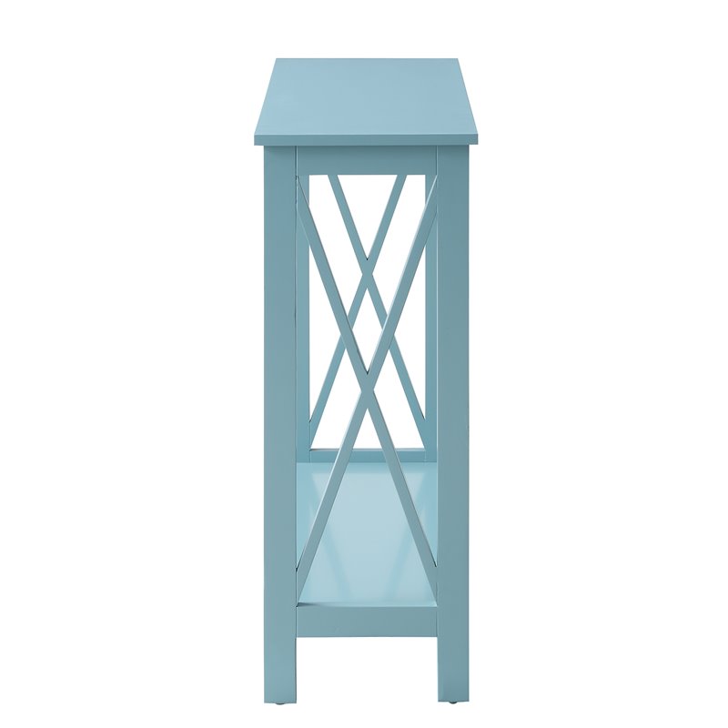Home Square 2 Piece Wood Console Table Set in Sea Foam Green