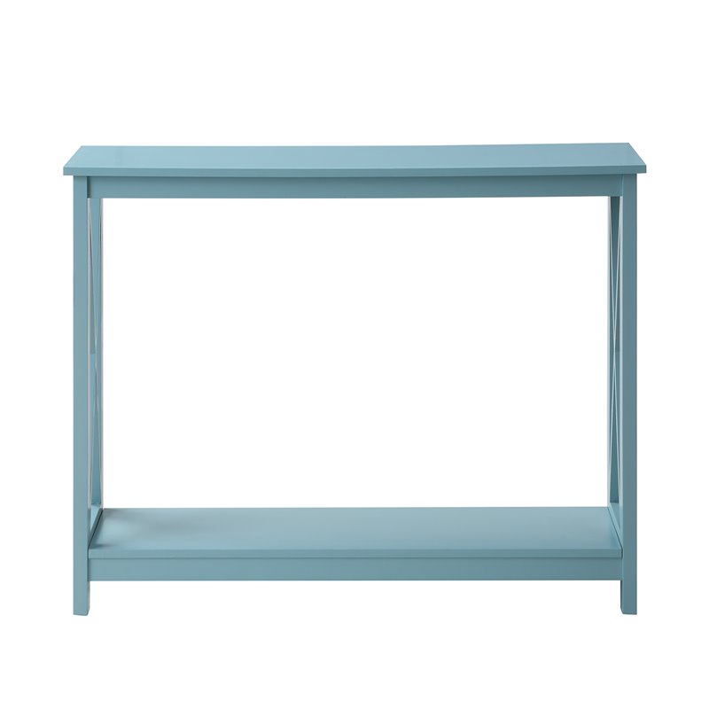 Home Square 2 Piece Wood Console Table Set in Sea Foam Green