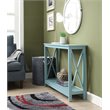 Home Square 2 Piece Wood Console Table Set in Sea Foam Green