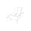 Home Square 2 Piece Butterfly Upholstered Wood Slipper Chair Set in Gray