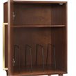 Home Square 2 Piece Record Player Stand Set in Mahogany