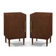 Home Square 2 Piece Record Player Stand Set in Mahogany