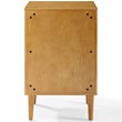Home Square 2 Piece Wood Record Player Stand Set in Acorn