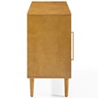 Home Square 2 Piece Wood Record Player Stand Set in Acorn