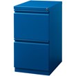 Home Square 2 Piece Deep Metal Mobile Pedestal 2-Drawer File/File Set in Blue