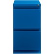 Home Square 2 Piece Deep Metal Mobile Pedestal 2-Drawer File/File Set in Blue