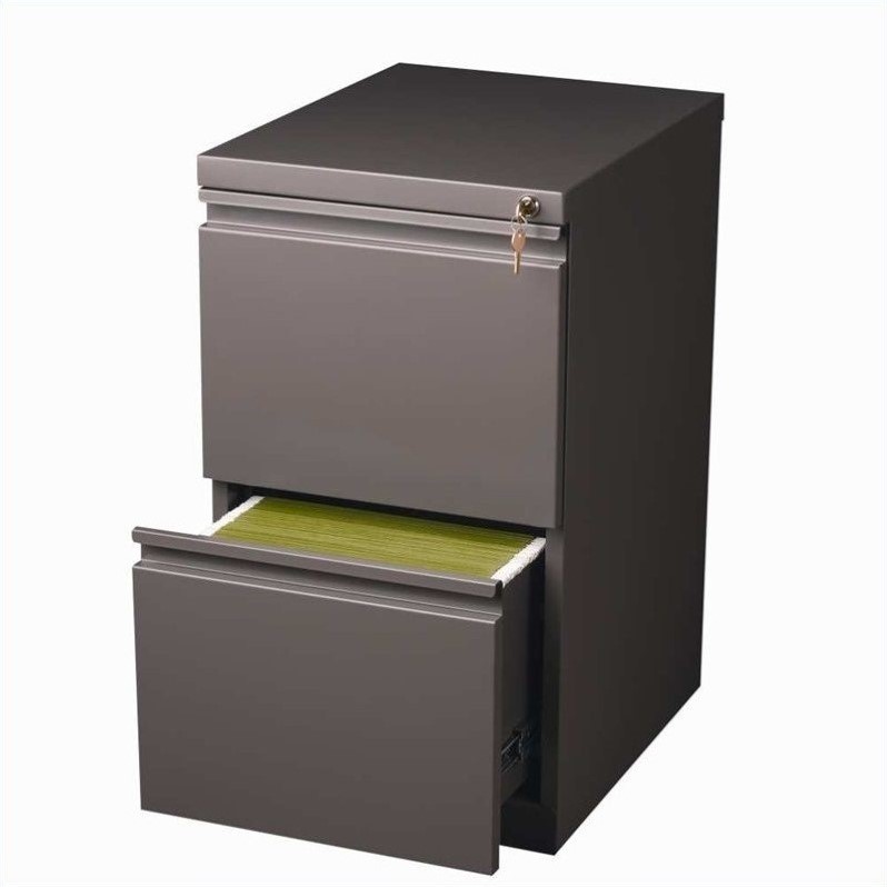 Home Square Mobile Pedestal 2-Drawer Filing Cabinet Set in Espresso