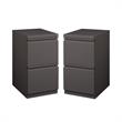 Home Square Mobile Pedestal 2-Drawer Filing Cabinet Set in Espresso