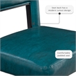 Home Square 2 Piece Wood Counter Stool Set in Agean Blue