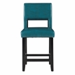 Home Square 2 Piece Wood Counter Stool Set in Agean Blue