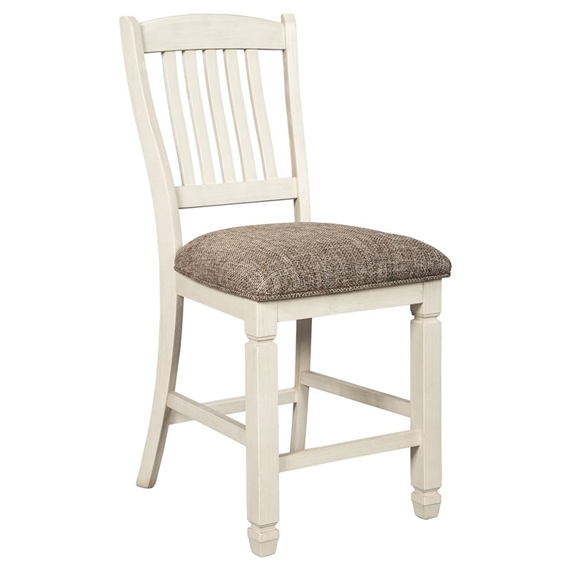 Home Square 2 Piece Wood Counter Height Stool Set in Antique White