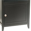 Home Square 2 Piece Solid Wood End Table Set in Black