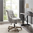 Home Square 2 Piece Sinclair Fabric Office Chair Set in Floral Gray