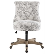 Home Square 2 Piece Sinclair Fabric Office Chair Set in Floral Gray