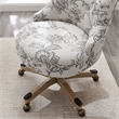 Home Square 2 Piece Sinclair Fabric Office Chair Set in Floral Gray