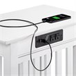 Home Square 2 Piece Mission Charger Chair Side Table Set in White
