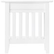 Home Square 2 Piece Mission Charger Chair Side Table Set in White