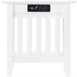 Home Square 2 Piece Mission Charger Chair Side Table Set in White