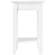 Home Square 2 Piece Mission Charger Chair Side Table Set in White