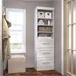 Home Square 3-Drawer Storage Unit Set in White (Set of 2)