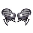 Home Square 2 Piece Wicker Chair Set in Espresso