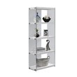 Home Square 2 Piece Hollow-Core Bookcase Set in Glossy White