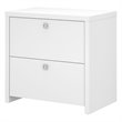 Home Square 2 Drawer Lateral Filing Cabinet Set in Pure White (Set of 2)