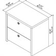 Home Square 2 Drawer Lateral Filing Cabinet Set in Pure White (Set of 2)