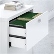 Home Square 2 Drawer Lateral Filing Cabinet Set in Pure White (Set of 2)