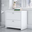 Home Square 2 Drawer Lateral Filing Cabinet Set in Pure White (Set of 2)