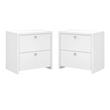 Home Square 2 Drawer Lateral Filing Cabinet Set in Pure White (Set of 2)