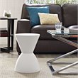 Home Square 2 Piece Polypropylene Plastic Storage Stool Set in White
