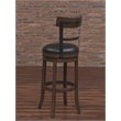 Home Square 2 Piece Swivel Counter Stool Set in Washed Brown and Black
