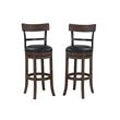 Home Square 2 Piece Swivel Counter Stool Set in Washed Brown and Black