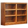 Home Square 6-Shelf Double Wide Wood Bookcase Set in Dry Oak (Set of 2)