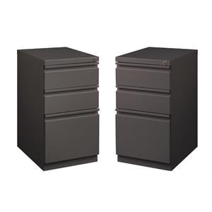 Home Square 2 Piece Metal File 3-Drawer Box/Box/File Set in Espresso
