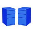 Home Square 2 Piece Metal File 3-Drawer Box/Box/File Set in Classic Blue