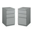 Home Square 2 Piece Metal File 3-Drawer Box/Box/File Set in Silver Gray