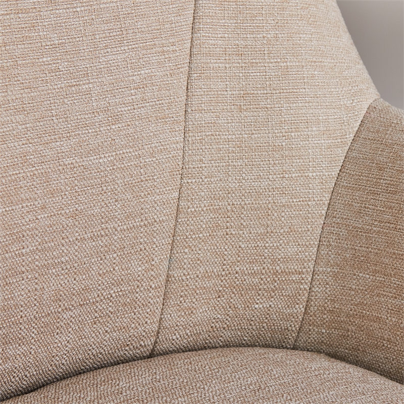 Home Square 2 Piece Upholstered Linen Home Office Chair Set in Stoneware Beige