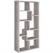 Home Square 2 Piece Asymmetrical Driftwood Bookcase Set in Gray
